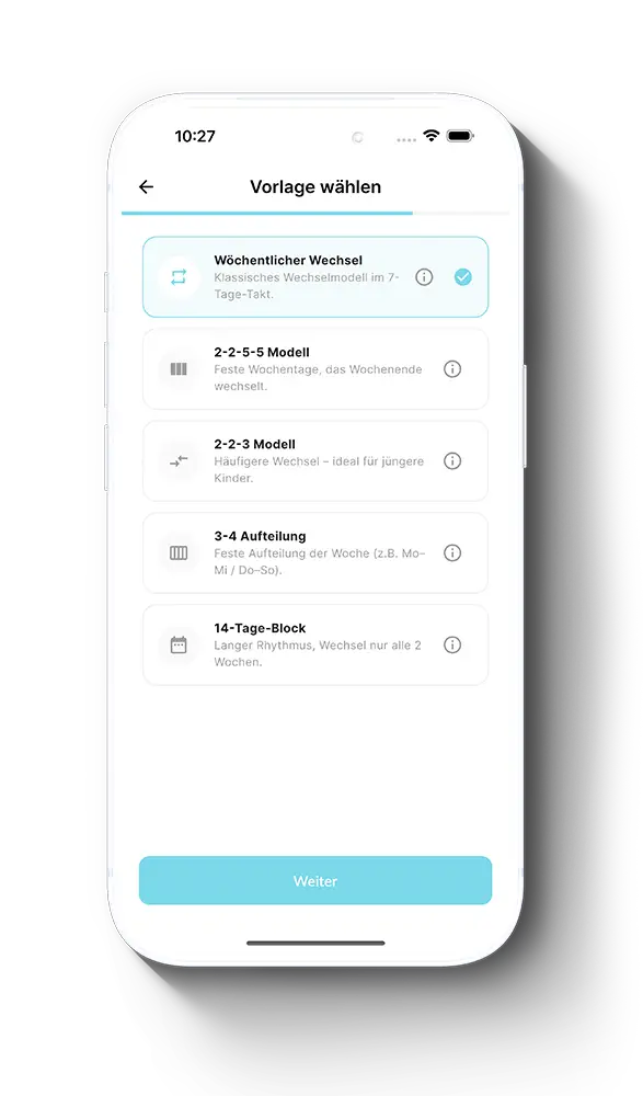 CoParently Betreuungs Wizard