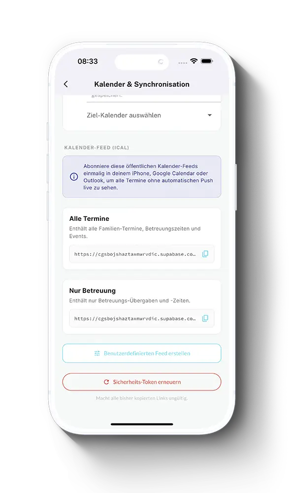 CoParently Kalender Feed